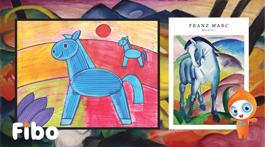 Lil' Picasso August 2025: Golden Portraits and Colorful Animals: Celebrating Art Nouveau and Der Blaue Reiters (The Blue Riders)