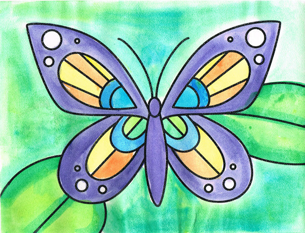 Core watercolor butterfly project