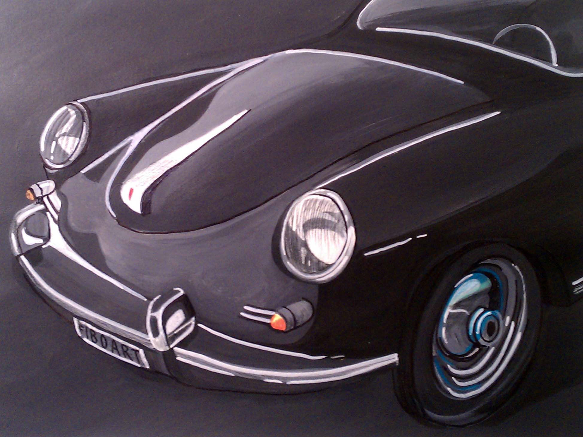 Advanced reflection curriculum project with a painted car